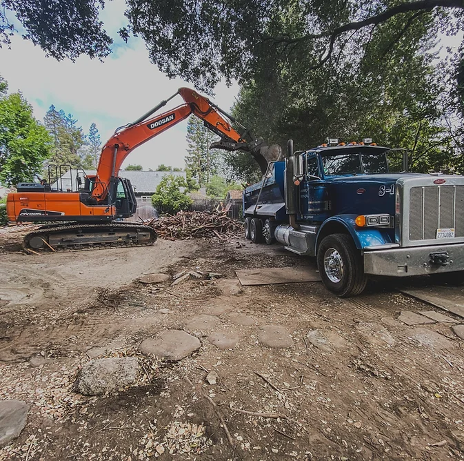 Excavating and grading